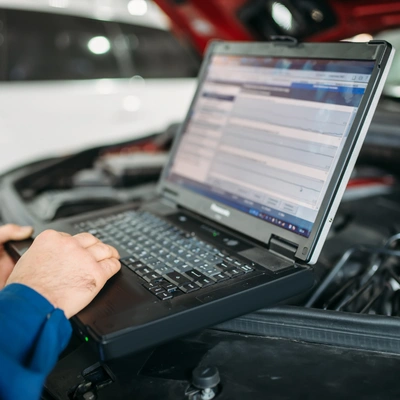 Close-up of Metadiag's advanced automotive diagnostic equipment, showcasing innovative features and design.